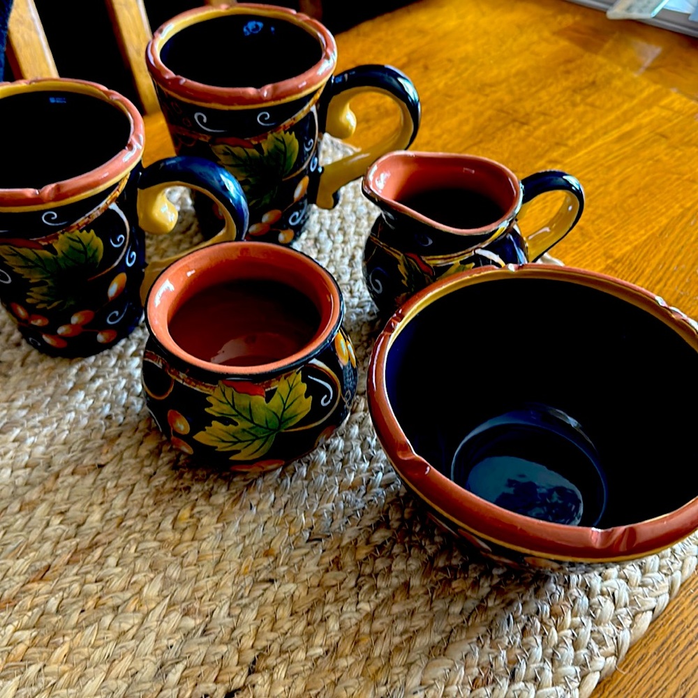 Pottery set. 5 pieces. Vino Bianca